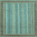 Square Machine Washable Abstract Light Blue Modern Rug, wshabs2704lblu