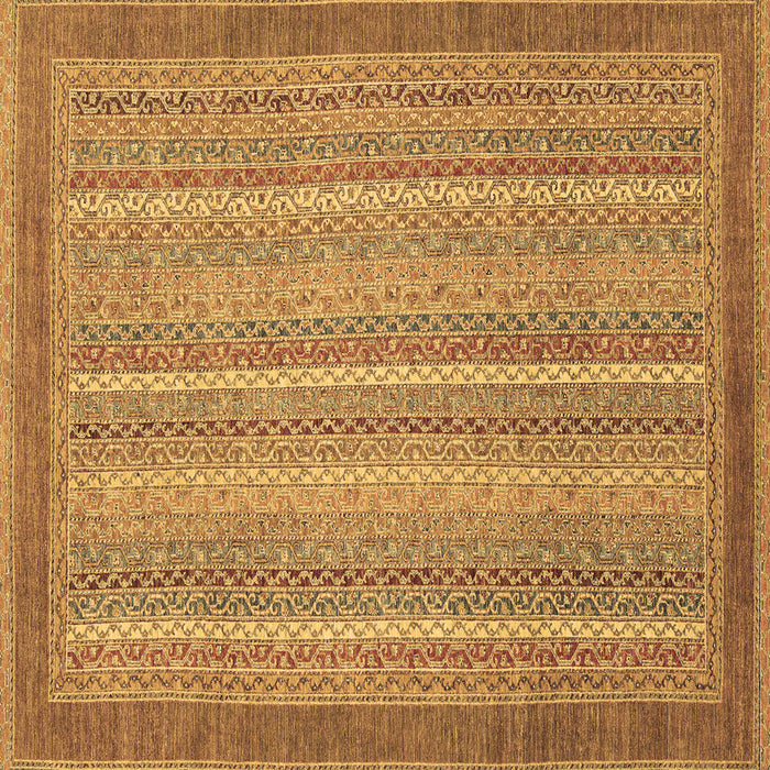 Square Abstract Brown Modern Rug, abs2704brn