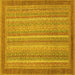 Square Abstract Yellow Modern Rug, abs2704yw