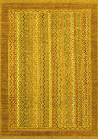 Abstract Yellow Modern Rug, abs2704yw