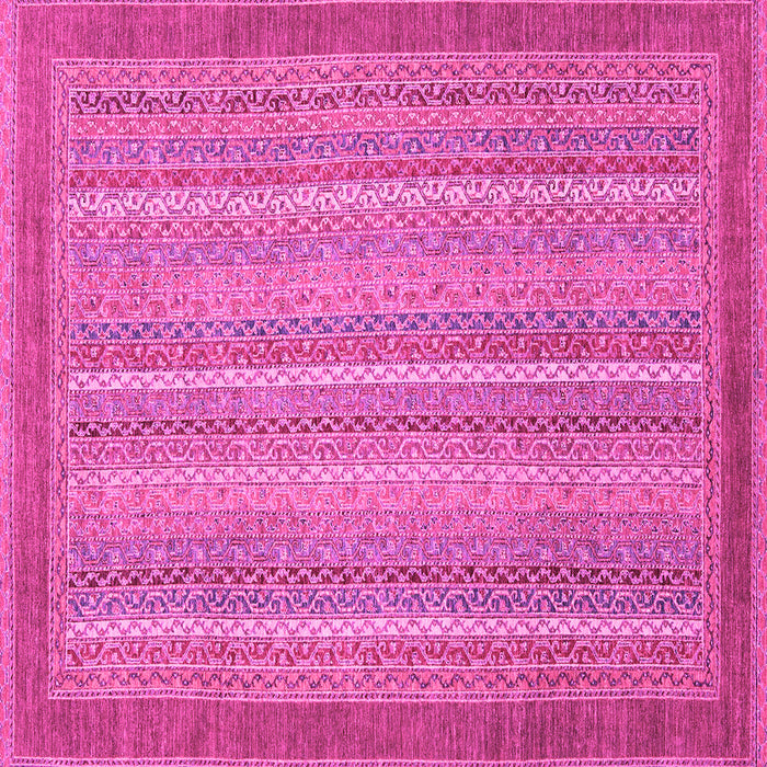 Square Machine Washable Abstract Pink Modern Rug, wshabs2704pnk