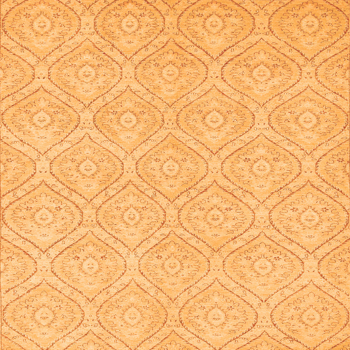 Square Machine Washable Abstract Orange Modern Area Rugs, wshabs2705org