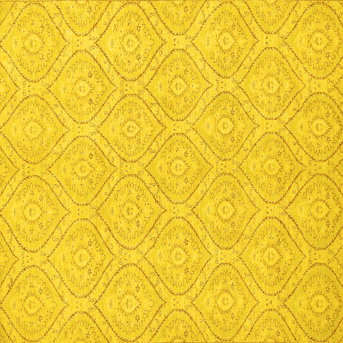 Square Machine Washable Abstract Yellow Modern Rug, wshabs2705yw