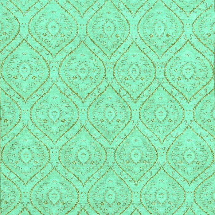 Machine Washable Abstract Turquoise Modern Area Rugs, wshabs2705turq