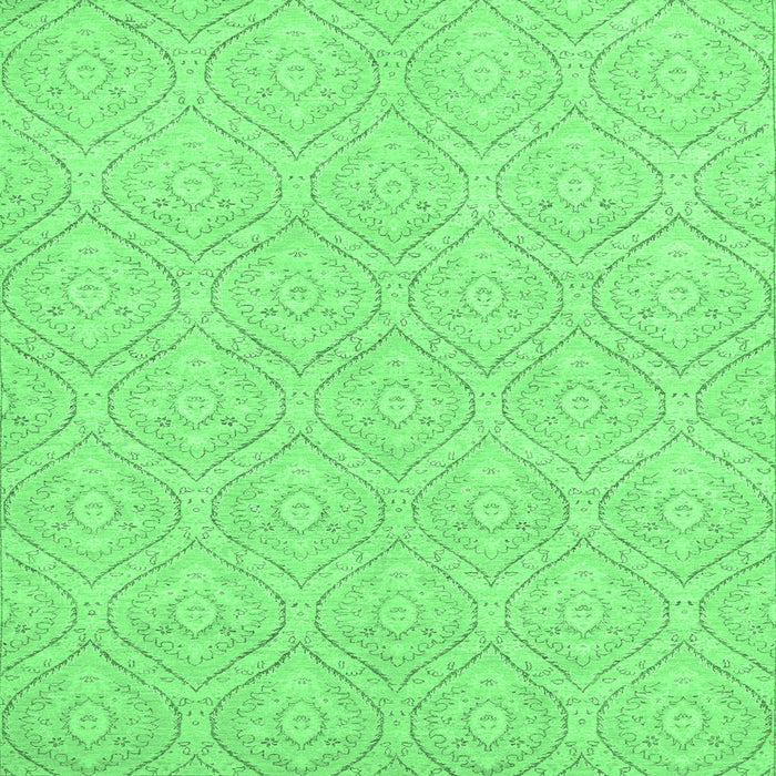 Square Abstract Emerald Green Modern Rug, abs2705emgrn