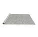 Sideview of Machine Washable Abstract Gray Modern Rug, wshabs2705gry