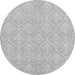 Round Abstract Gray Modern Rug, abs2705gry