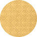 Round Abstract Brown Modern Rug, abs2705brn