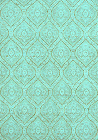 Abstract Light Blue Modern Rug, abs2705lblu