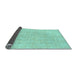 Sideview of Abstract Light Blue Modern Rug, abs2705lblu