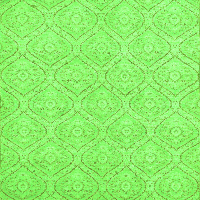 Square Abstract Green Modern Rug, abs2705grn