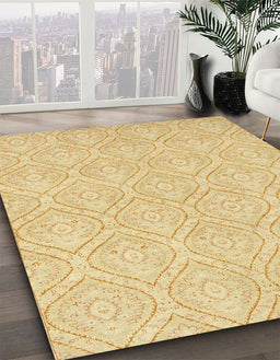 Machine Washable Abstract Orange Rug in a Family Room, wshabs2705