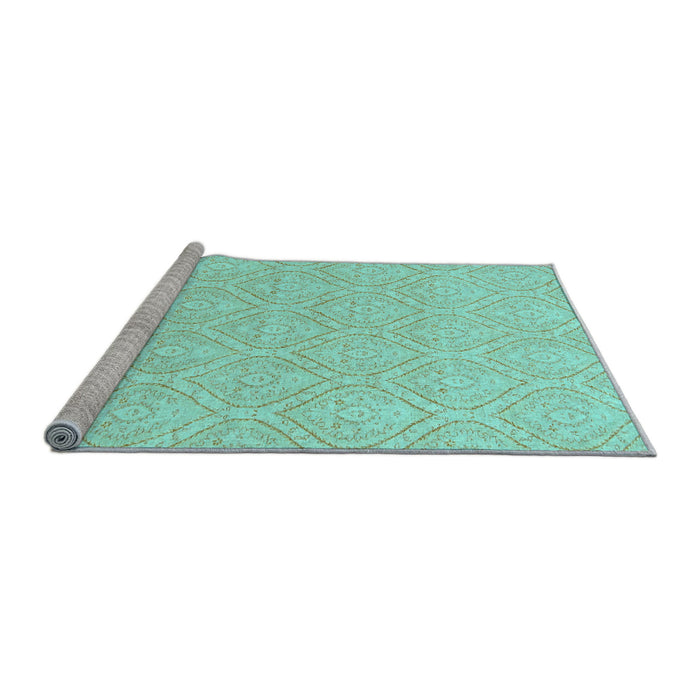 Sideview of Machine Washable Abstract Light Blue Modern Rug, wshabs2705lblu