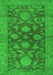 Machine Washable Abstract Green Modern Area Rugs, wshabs2706grn