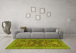 Machine Washable Abstract Yellow Modern Rug in a Living Room, wshabs2706yw