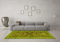 Machine Washable Abstract Yellow Modern Rug, wshabs2706yw