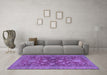 Machine Washable Abstract Purple Modern Area Rugs in a Living Room, wshabs2706pur