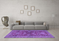 Machine Washable Abstract Purple Modern Rug, wshabs2706pur