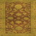 Square Abstract Orange Modern Rug, abs2706org