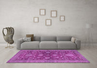 Machine Washable Abstract Pink Modern Rug, wshabs2706pnk