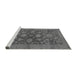 Sideview of Machine Washable Abstract Gray Modern Rug, wshabs2706gry