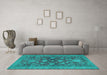 Machine Washable Abstract Light Blue Modern Rug in a Living Room, wshabs2706lblu