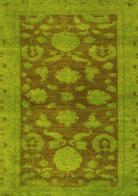 Abstract Yellow Modern Rug, abs2706yw