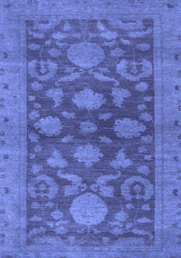 Abstract Blue Modern Rug, abs2706blu