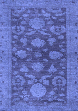 Abstract Blue Modern Rug, abs2706blu