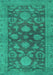 Machine Washable Abstract Turquoise Modern Area Rugs, wshabs2706turq