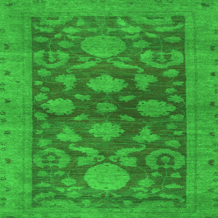 Square Machine Washable Abstract Green Modern Area Rugs, wshabs2706grn
