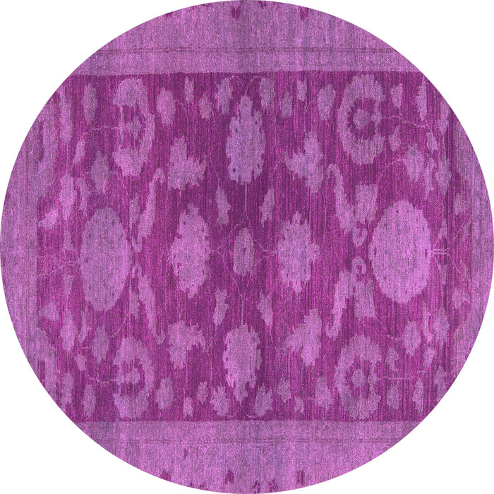 Round Abstract Pink Modern Rug, abs2706pnk