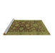 Sideview of Machine Washable Abstract Brown Modern Rug, wshabs2706brn