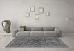 Machine Washable Abstract Gray Modern Rug in a Living Room,, wshabs2706gry