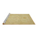 Sideview of Machine Washable Abstract Gold Rug, wshabs2707