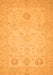 Machine Washable Oriental Orange Traditional Area Rugs, wshabs2707org