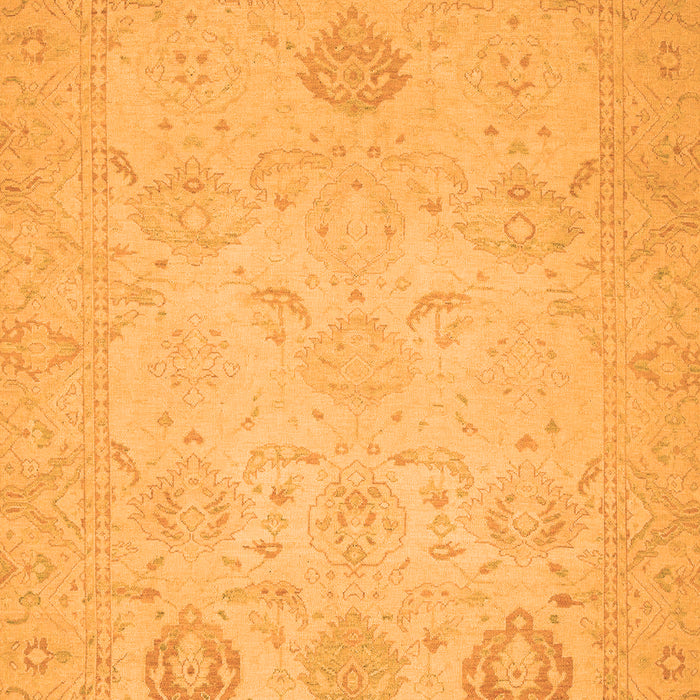 Machine Washable Oriental Orange Traditional Area Rugs, wshabs2707org