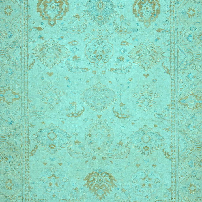 Machine Washable Oriental Light Blue Traditional Rug, wshabs2707lblu
