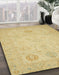 Abstract Gold Oriental Rug in Family Room, abs2707