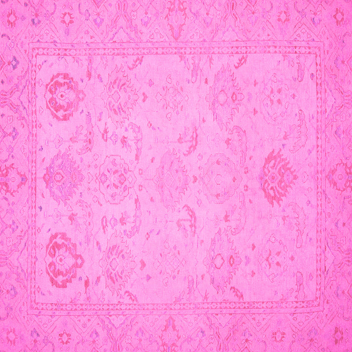 Square Oriental Pink Traditional Rug, abs2707pnk