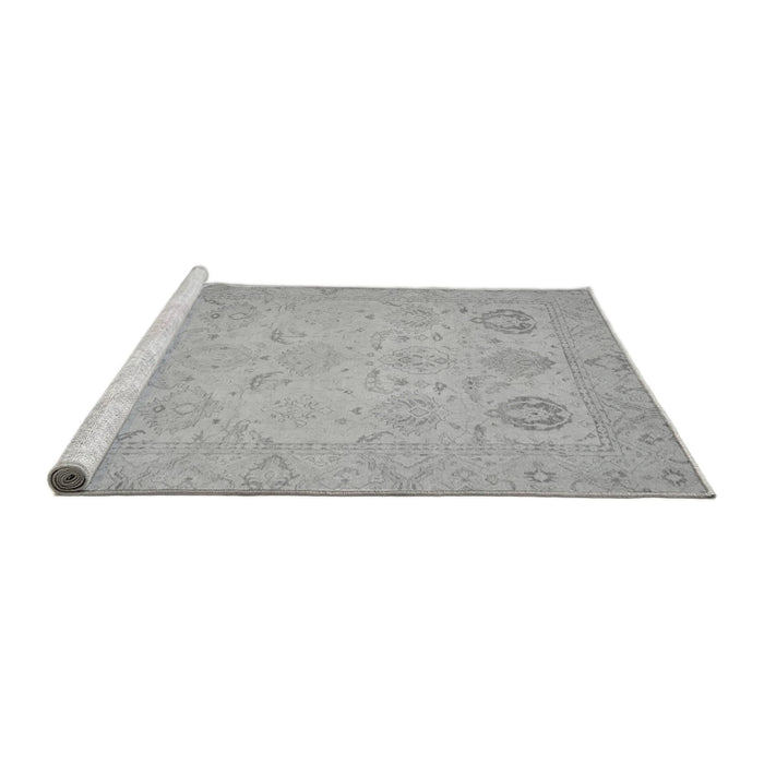 Sideview of Machine Washable Oriental Gray Traditional Rug, wshabs2707gry