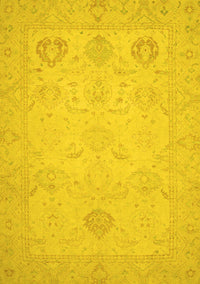 Oriental Yellow Traditional Rug, abs2707yw