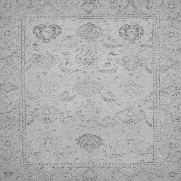 Square Oriental Gray Traditional Rug, abs2707gry