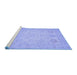 Sideview of Machine Washable Oriental Blue Traditional Rug, wshabs2707blu