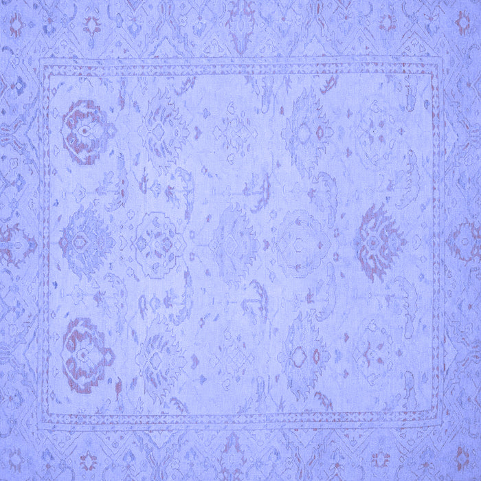 Square Oriental Blue Traditional Rug, abs2707blu