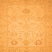 Square Oriental Orange Traditional Rug, abs2707org