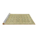 Sideview of Machine Washable Abstract Brass Green Rug, wshabs2708