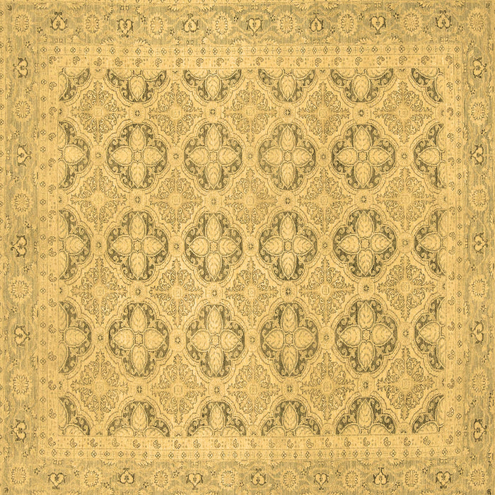 Square Machine Washable Oriental Brown Traditional Rug, wshabs2708brn