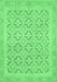 Machine Washable Oriental Emerald Green Traditional Area Rugs, wshabs2708emgrn