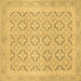 Square Oriental Brown Traditional Rug, abs2708brn